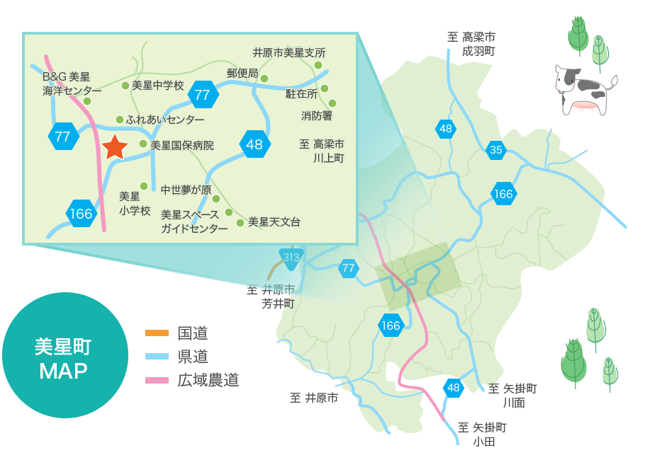 徳山牧場アイス工房 店舗のマップ
